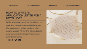 Write an Application Letter for a Hotel Job