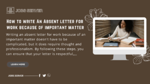 An Absent Letter For Work